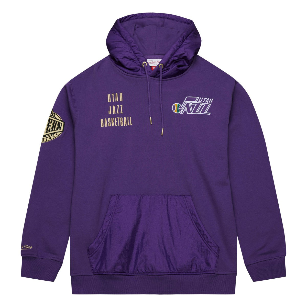 Mitchell & Ness - Utah Jazz Team OG 2.0 Vintage Logo Fleece Pullover Hoodie - Purple