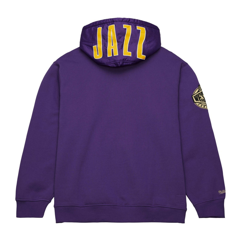 Mitchell & Ness - Utah Jazz Team OG 2.0 Vintage Logo Fleece Pullover Hoodie - Purple