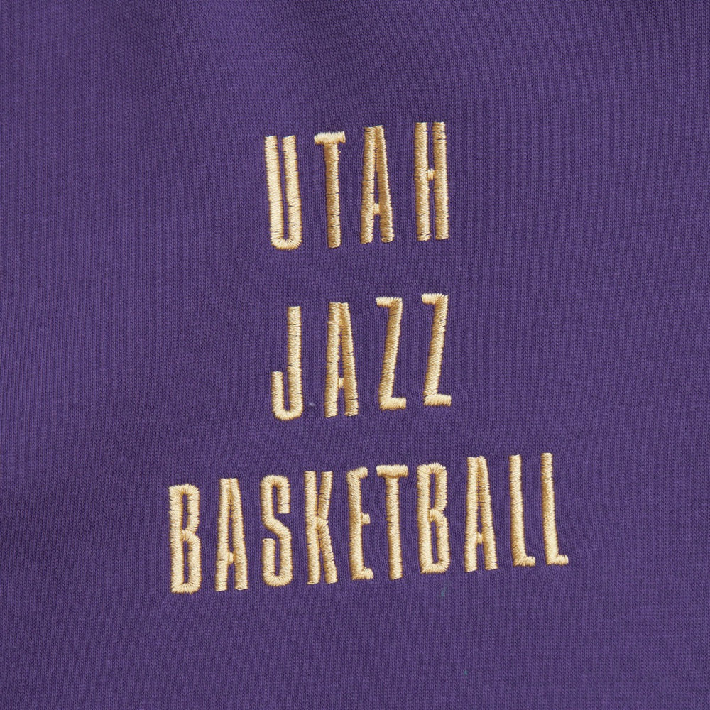 Mitchell & Ness - Utah Jazz Team OG 2.0 Vintage Logo Fleece Pullover Hoodie - Purple