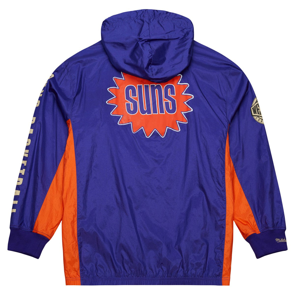 Mitchell & Ness - Phoenix Suns Team OG 2.0 Vintage Logo Anorak Windbreaker Quarter-Zip Jacket - Purple
