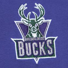 Mitchell & Ness - Milwaukee Bucks Hardwood Classics Team OG 2.0 Premium Vintage Logo T-Shirt - Purple