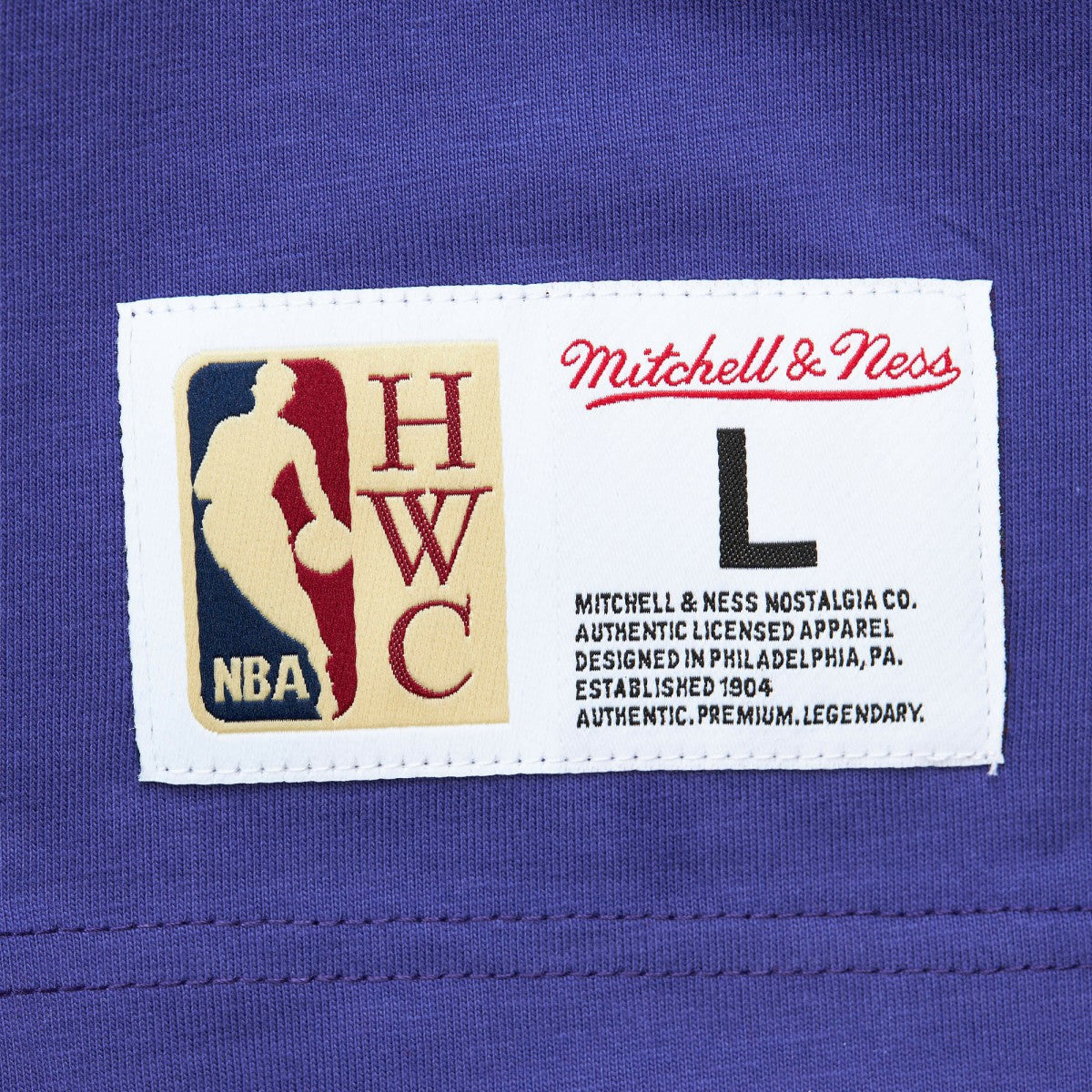 Mitchell & Ness - Milwaukee Bucks Hardwood Classics Team OG 2.0 Premium Vintage Logo T-Shirt - Purple