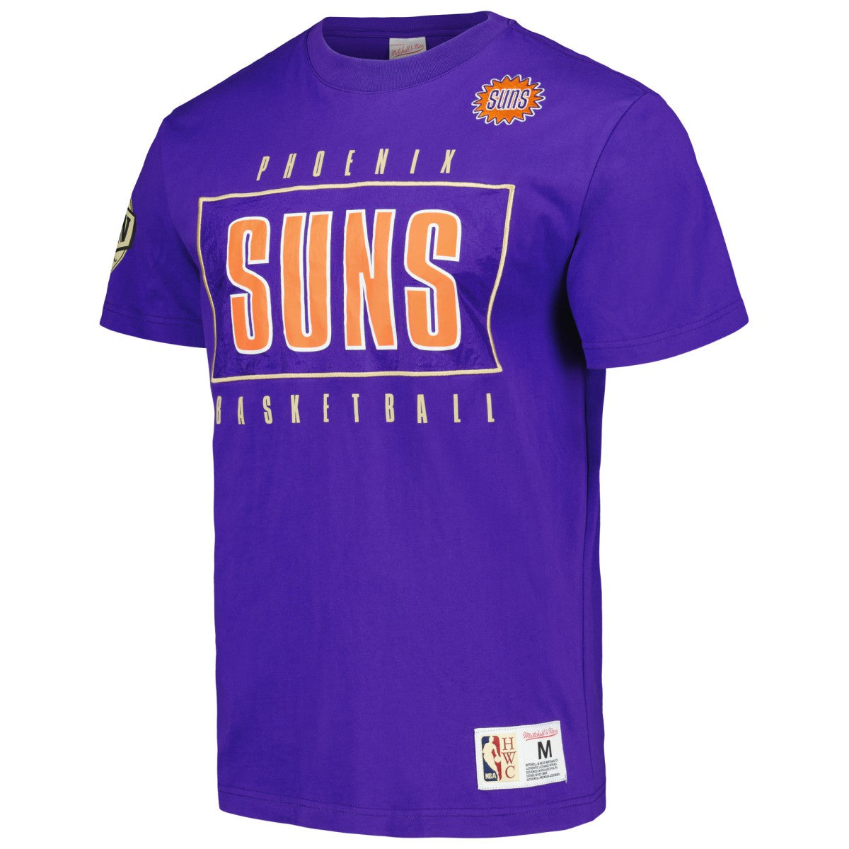 Mitchell & Ness - Phoenix Suns Hardwood Classics Team OG 2.0 Premium Vintage Logo T-Shirt - Purple