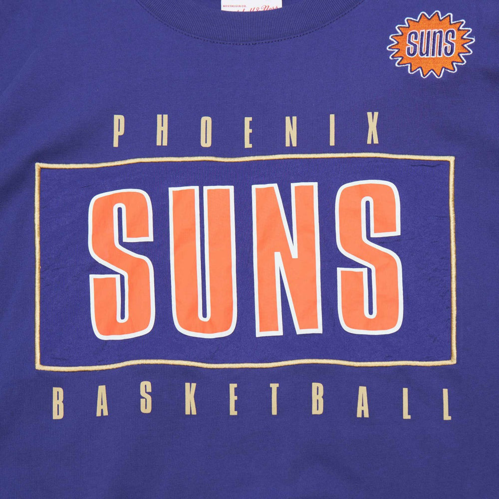 Mitchell & Ness - Phoenix Suns Hardwood Classics Team OG 2.0 Premium Vintage Logo T-Shirt - Purple