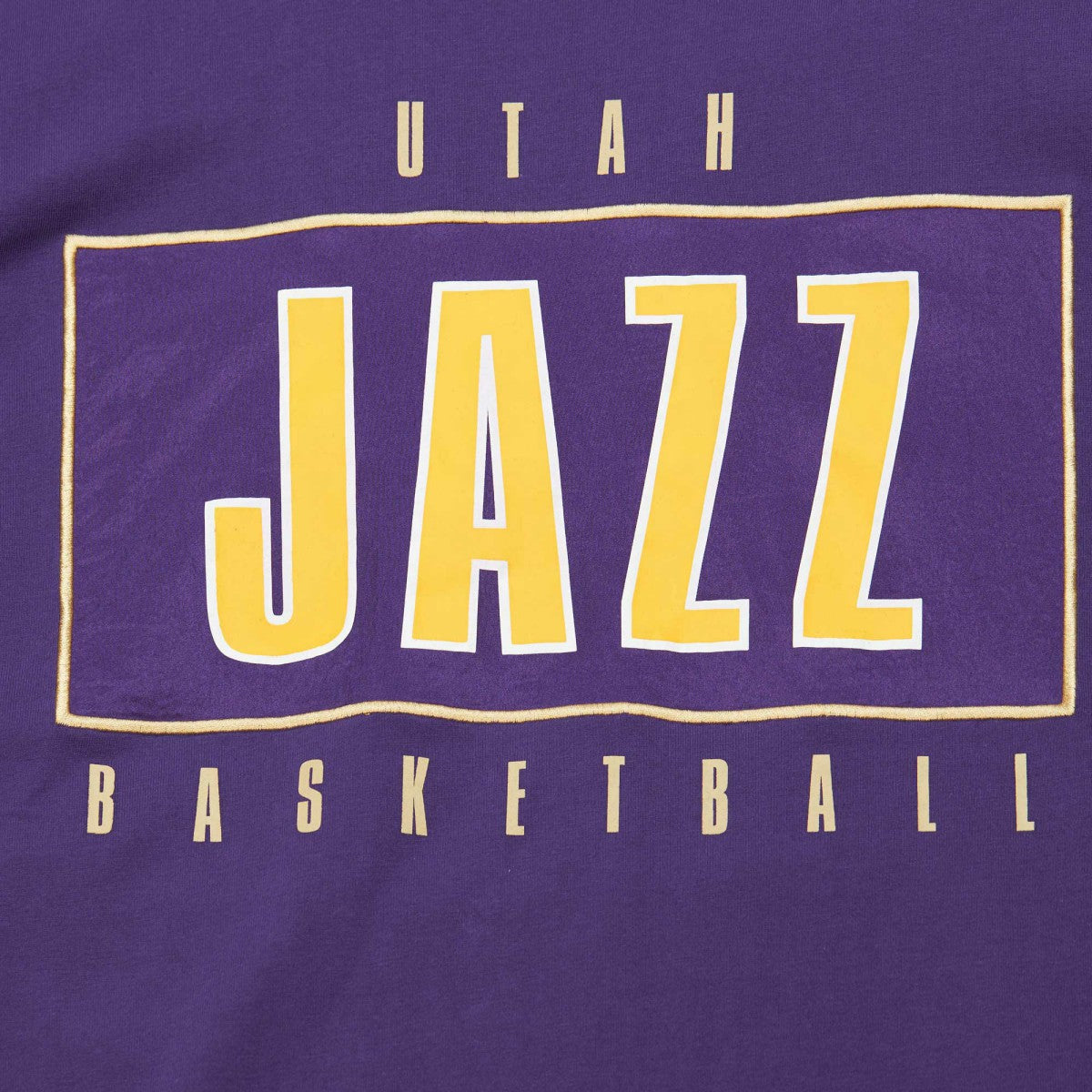 Mitchell & Ness - Utah Jazz Hardwood Classics Team OG 2.0 Premium Vintage Logo T-Shirt - Purple