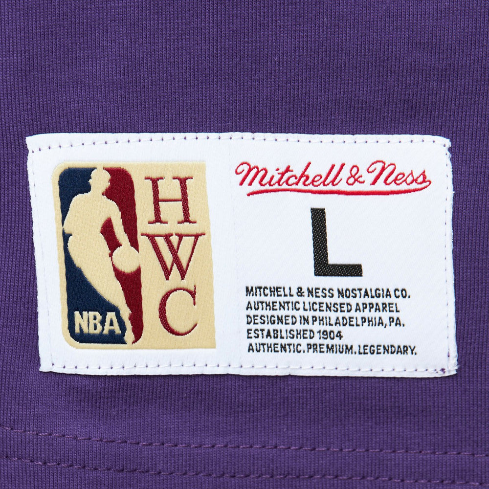 Mitchell & Ness - Utah Jazz Hardwood Classics Team OG 2.0 Premium Vintage Logo T-Shirt - Purple