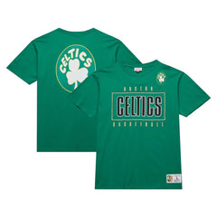 Mitchell & Ness - Boston Celtics Hardwood Classics Team OG 2.0 Premium Vintage Logo T-Shirt - Kelly Green