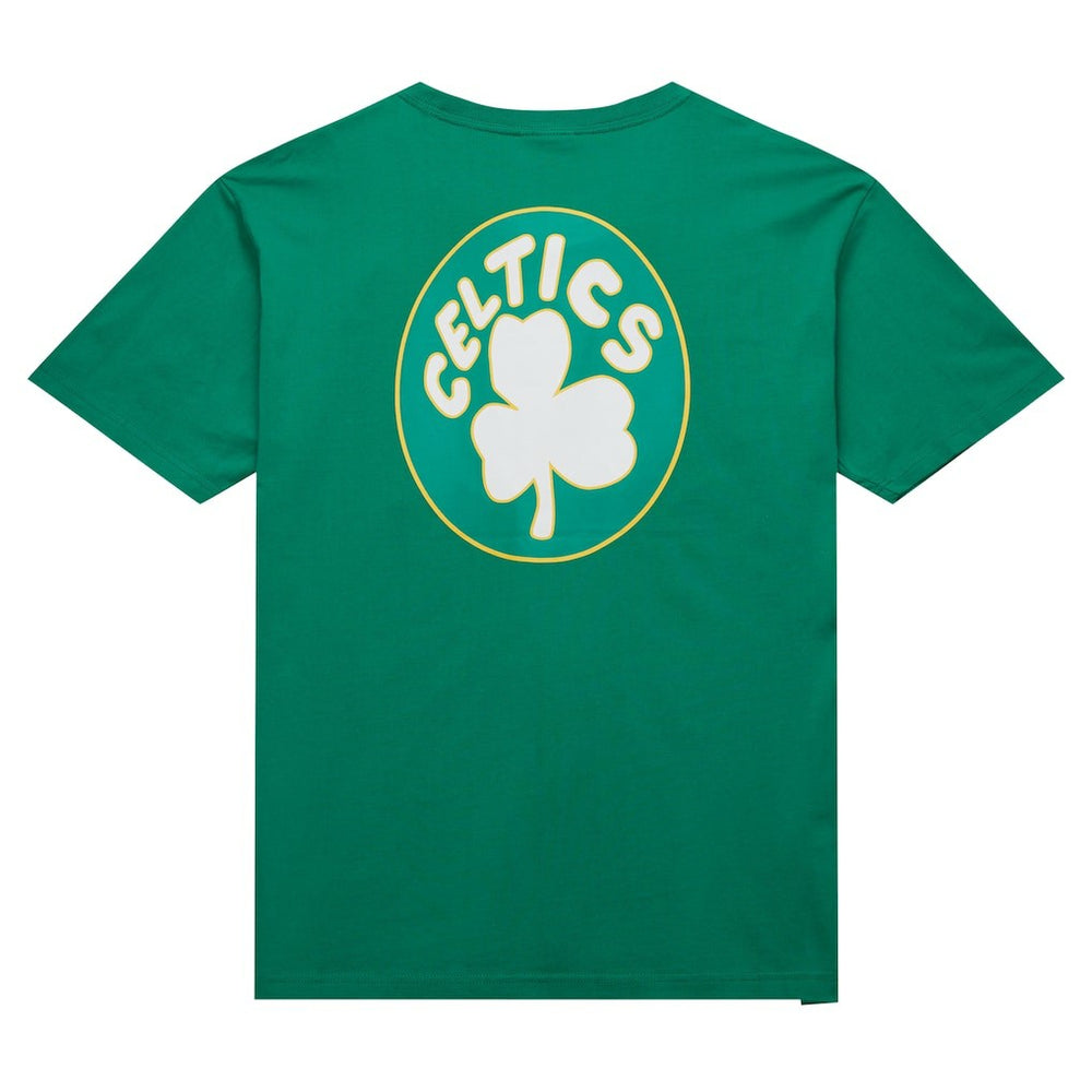Mitchell & Ness - Boston Celtics Hardwood Classics Team OG 2.0 Premium Vintage Logo T-Shirt - Kelly Green