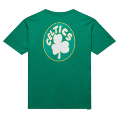 Mitchell & Ness - Boston Celtics Hardwood Classics Team OG 2.0 Premium Vintage Logo T-Shirt - Kelly Green
