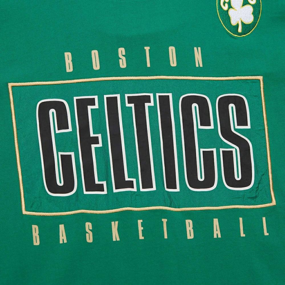 Mitchell & Ness - Boston Celtics Hardwood Classics Team OG 2.0 Premium Vintage Logo T-Shirt - Kelly Green