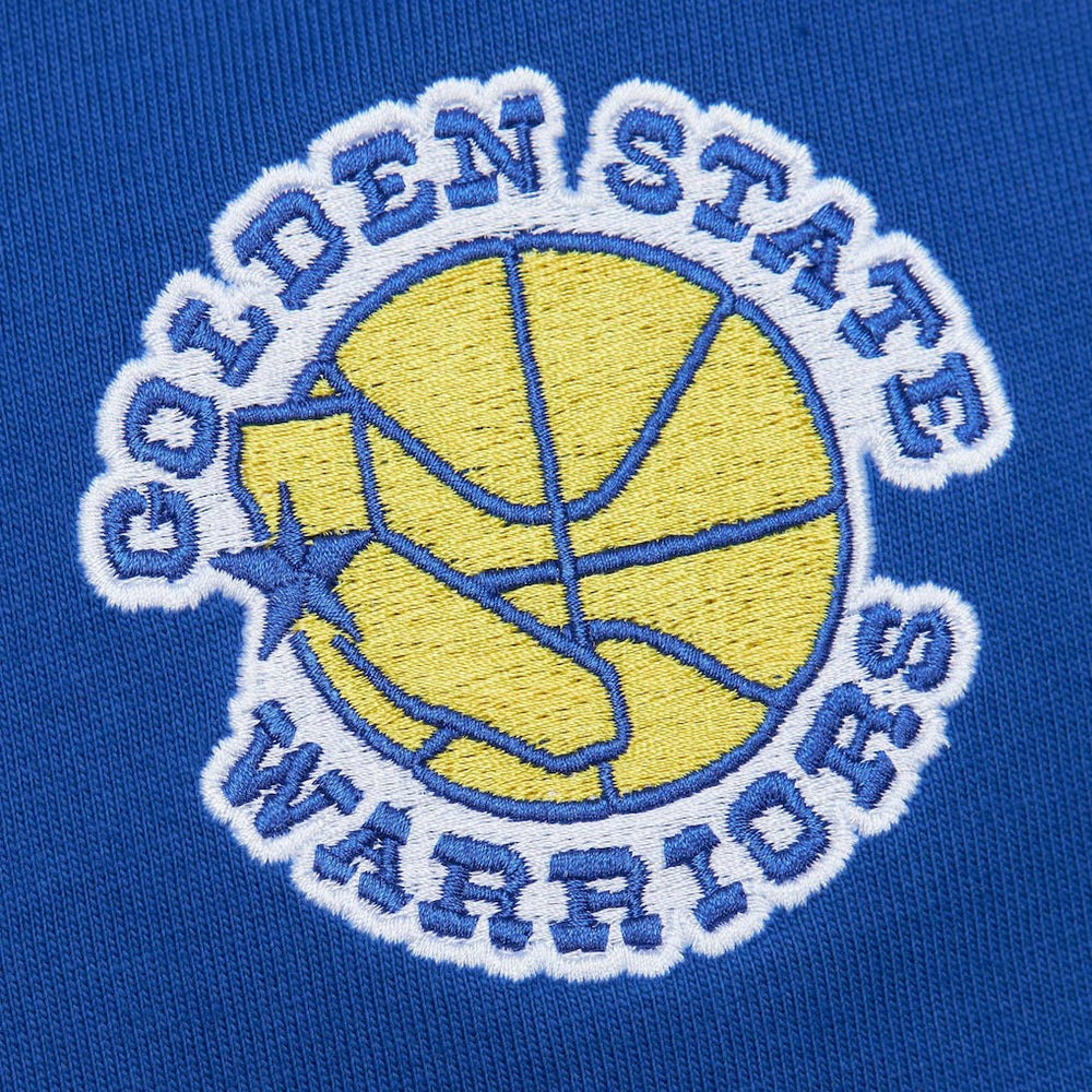 Mitchell & Ness - Golden State Warriors Hardwood Classics Team OG 2.0 Premium Vintage Logo T-Shirt - Royal
