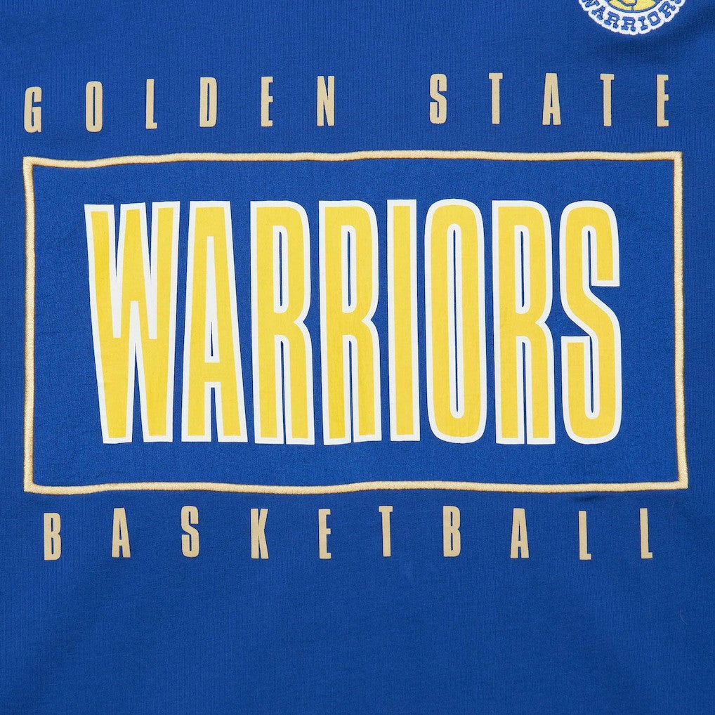 Mitchell & Ness - Golden State Warriors Hardwood Classics Team OG 2.0 Premium Vintage Logo T-Shirt - Royal