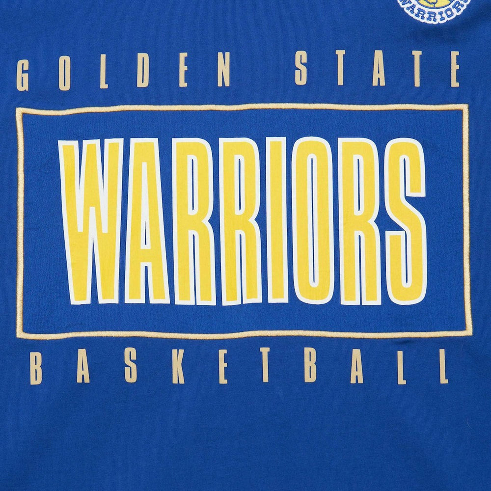 Mitchell & Ness - Golden State Warriors Hardwood Classics Team OG 2.0 Premium Vintage Logo T-Shirt - Royal