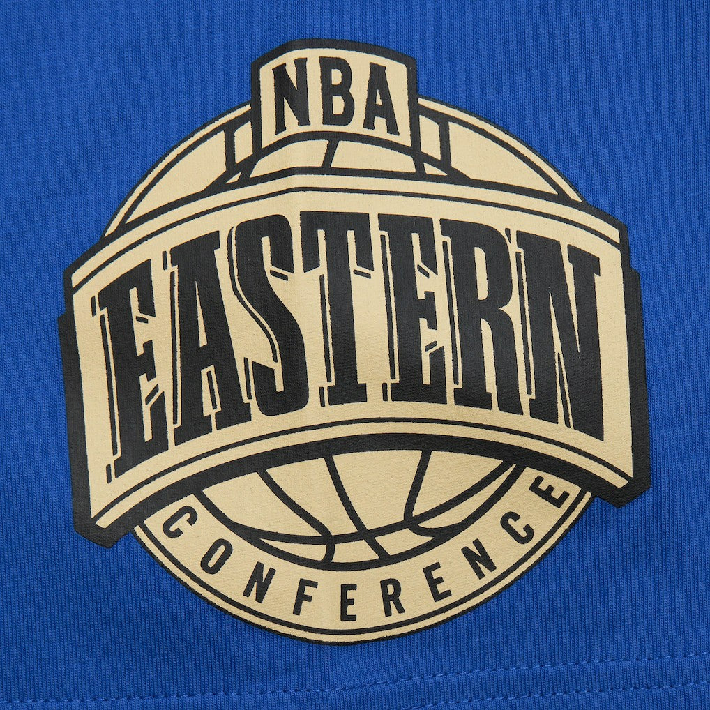 Mitchell & Ness - Golden State Warriors Hardwood Classics Team OG 2.0 Premium Vintage Logo T-Shirt - Royal