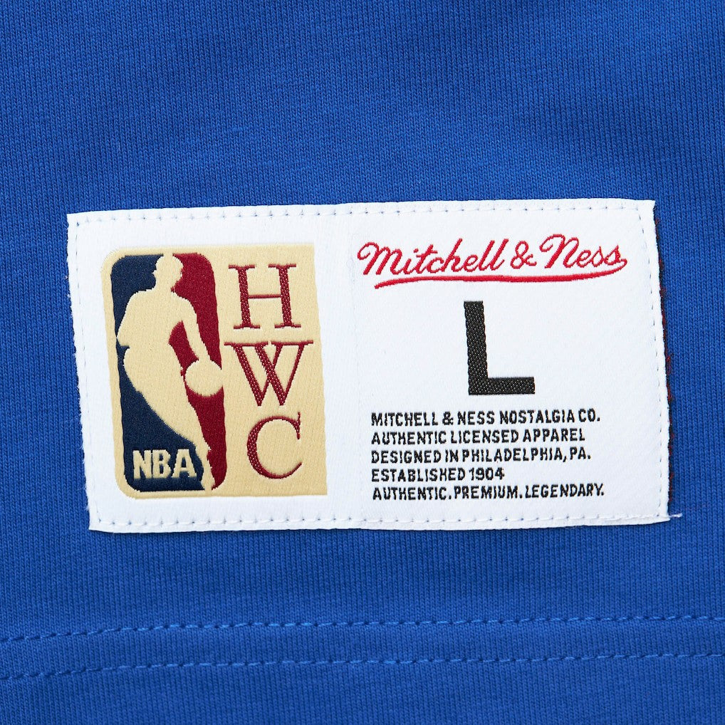 Mitchell & Ness - Golden State Warriors Hardwood Classics Team OG 2.0 Premium Vintage Logo T-Shirt - Royal