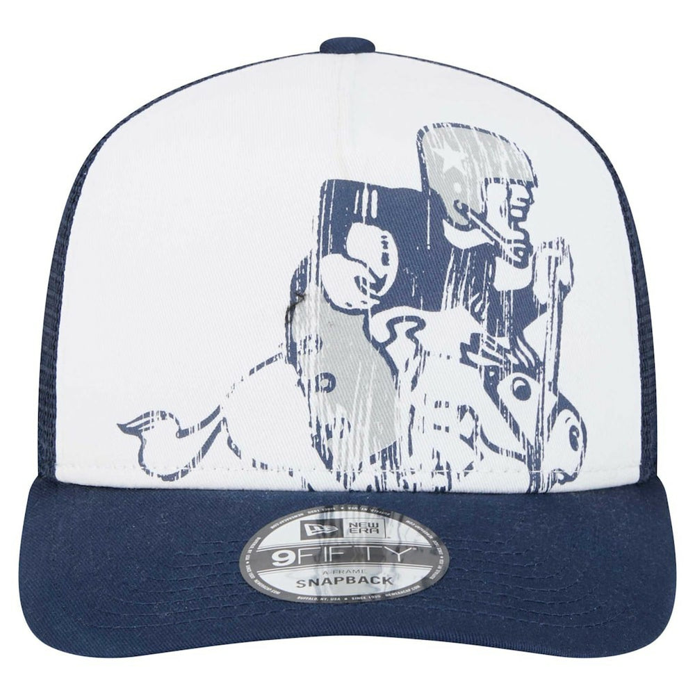 New Era Dallas Cowboys Distressed 9FIFTY A-Frame Snapback Hat White/Navy - NFL
