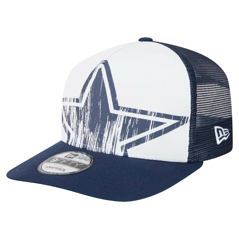 New Era Dallas Cowboys Distressed 9FIFTY A-Frame Snapback Hat White/Navy - NFL