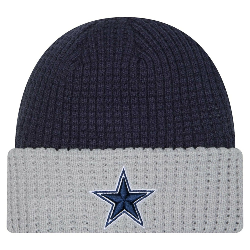 Dallas Cowboys New Era Waffled Cuffed Knit Hat Navy - NFL