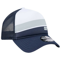 Dallas Cowboys New Era Sport Night Color Block 9FORTY A-Frame Trucker Adjustable Hat White/Navy - NFL