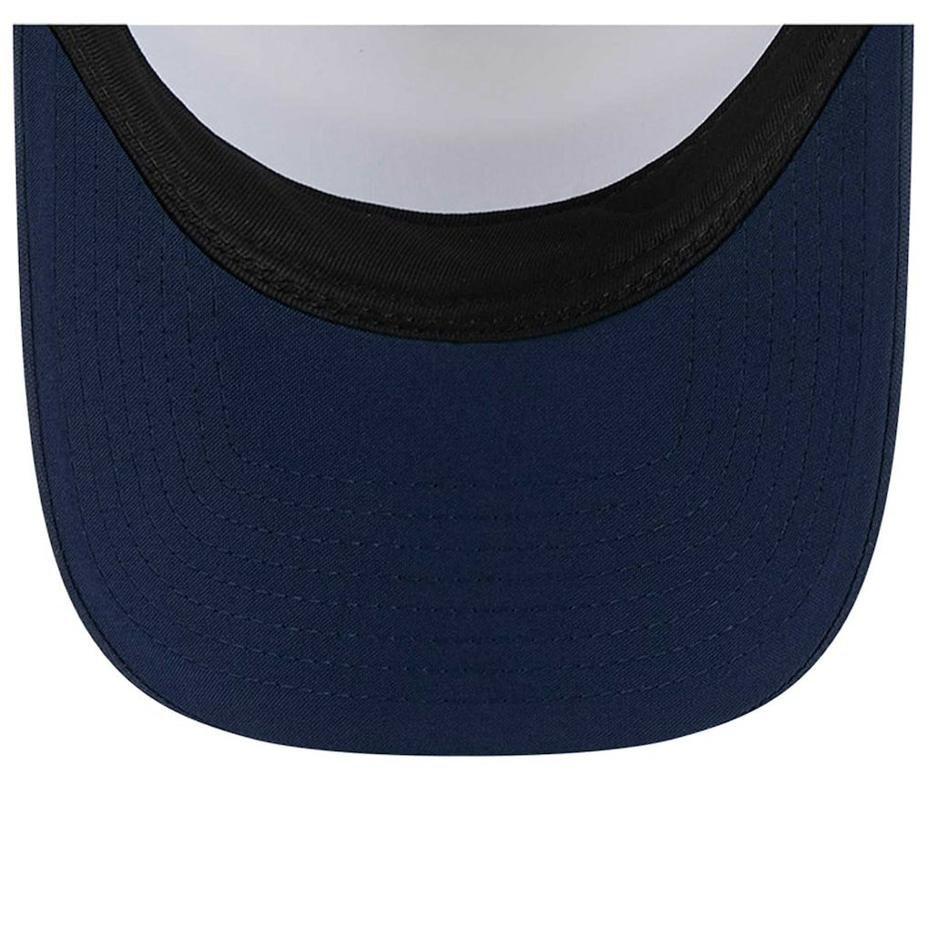 Dallas Cowboys New Era Sport Night Color Block 9FORTY A-Frame Trucker Adjustable Hat White/Navy - NFL