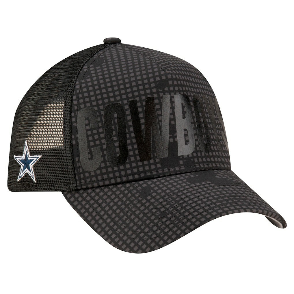 Dallas Cowboys New Era Midnight Ink Tonal A-Frame 9FORTY Adjustable Hat Graphite - NFL