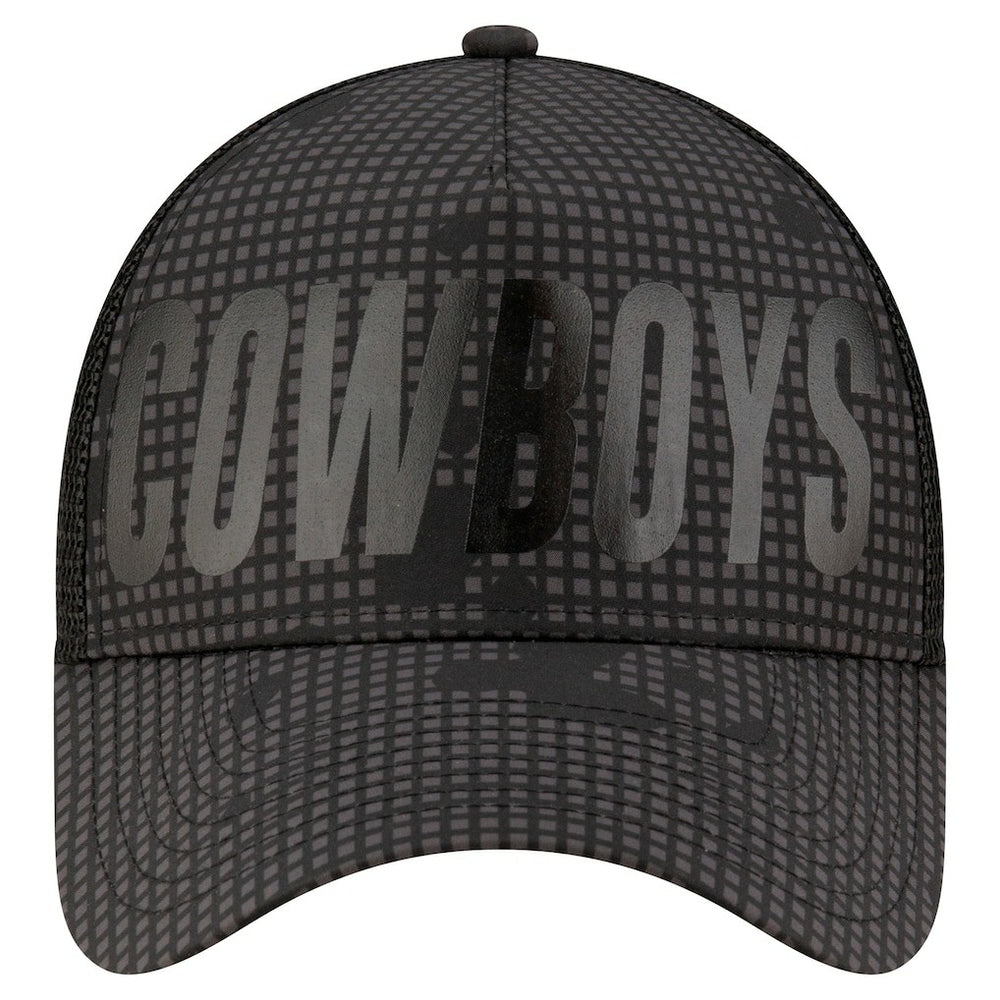 Dallas Cowboys New Era Midnight Ink Tonal A-Frame 9FORTY Adjustable Hat Graphite - NFL