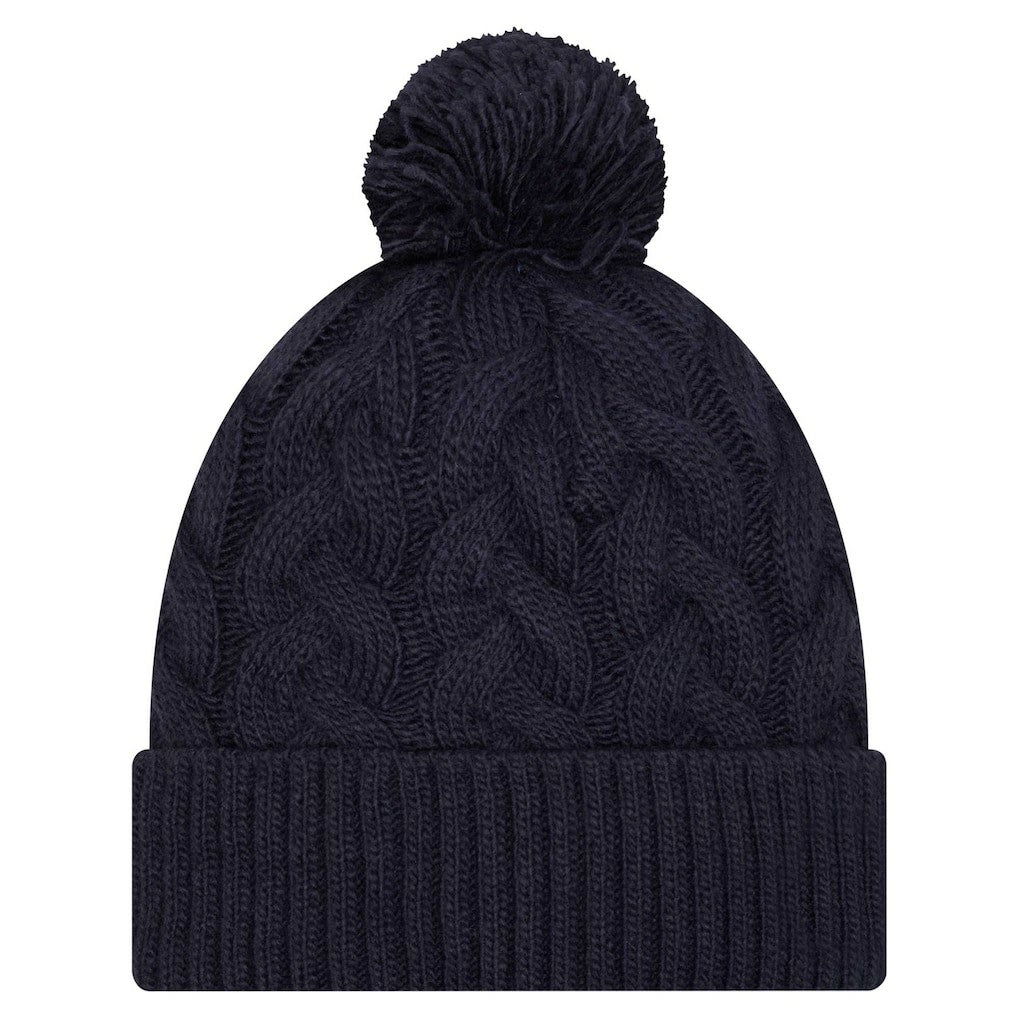 Dallas Cowboys New Era Women's Cable Knit Hat with Pom Navy - NFL