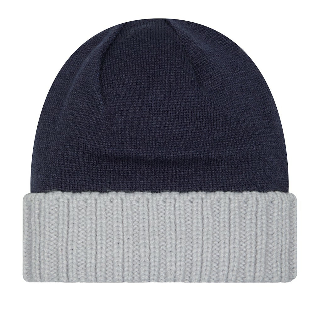 Dallas Cowboys New Era Oversize Cuffed Knit Hat Navy/Gray - NFL