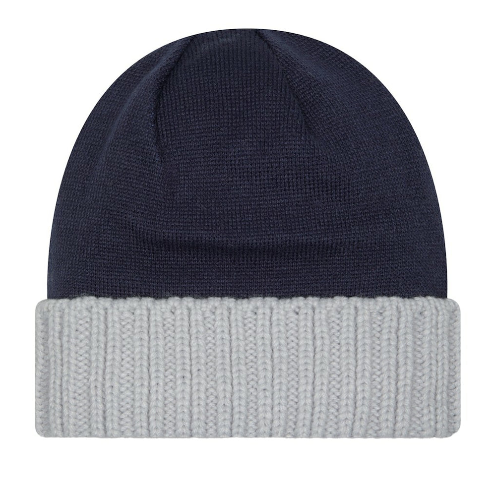 Dallas Cowboys New Era Oversize Cuffed Knit Hat Navy/Gray - NFL
