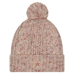 Dallas Cowboys New Era Women's Trendy Tone Cuffed Knit Hat with Pom Stone - NFL