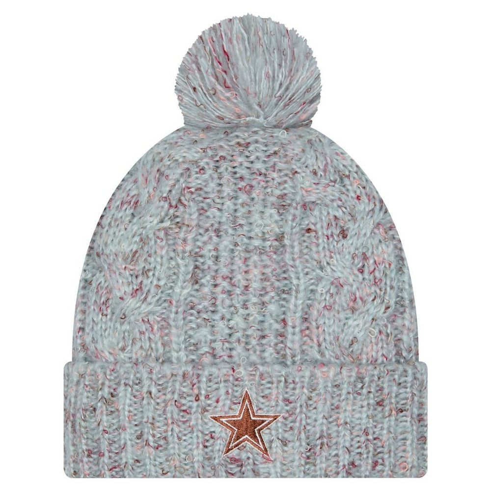 Dallas Cowboys New Era Women's Trendy Tone Cuffed Knit Hat with Pom Blue - NFL