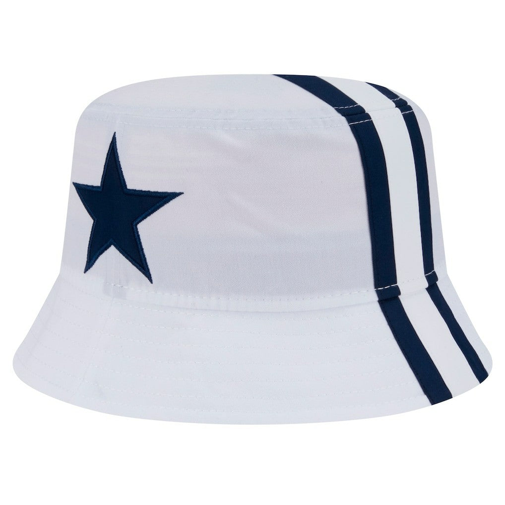 Dallas Cowboys New Era Helmet Bucket Hat White - NFL