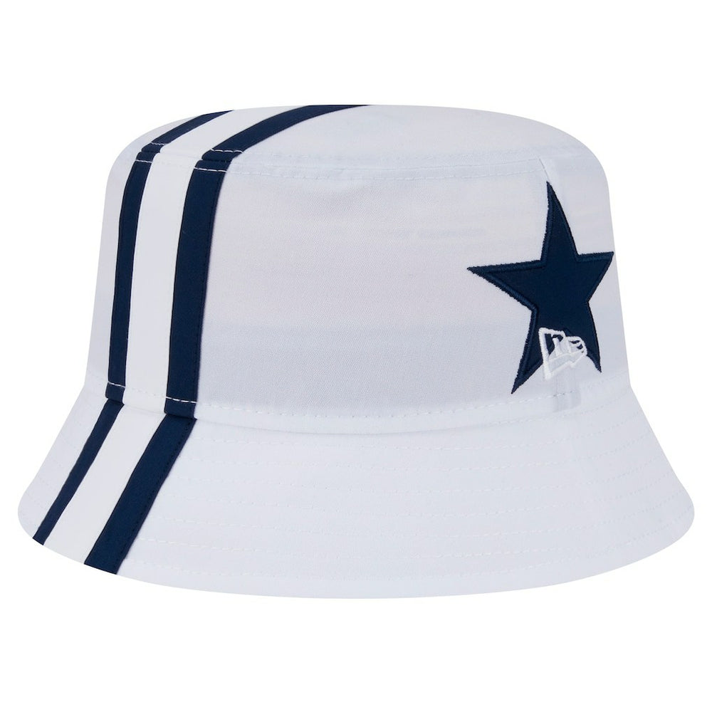 Dallas Cowboys New Era Helmet Bucket Hat White - NFL