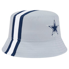 Dallas Cowboys New Era Helmet Bucket Hat Gray - NFL