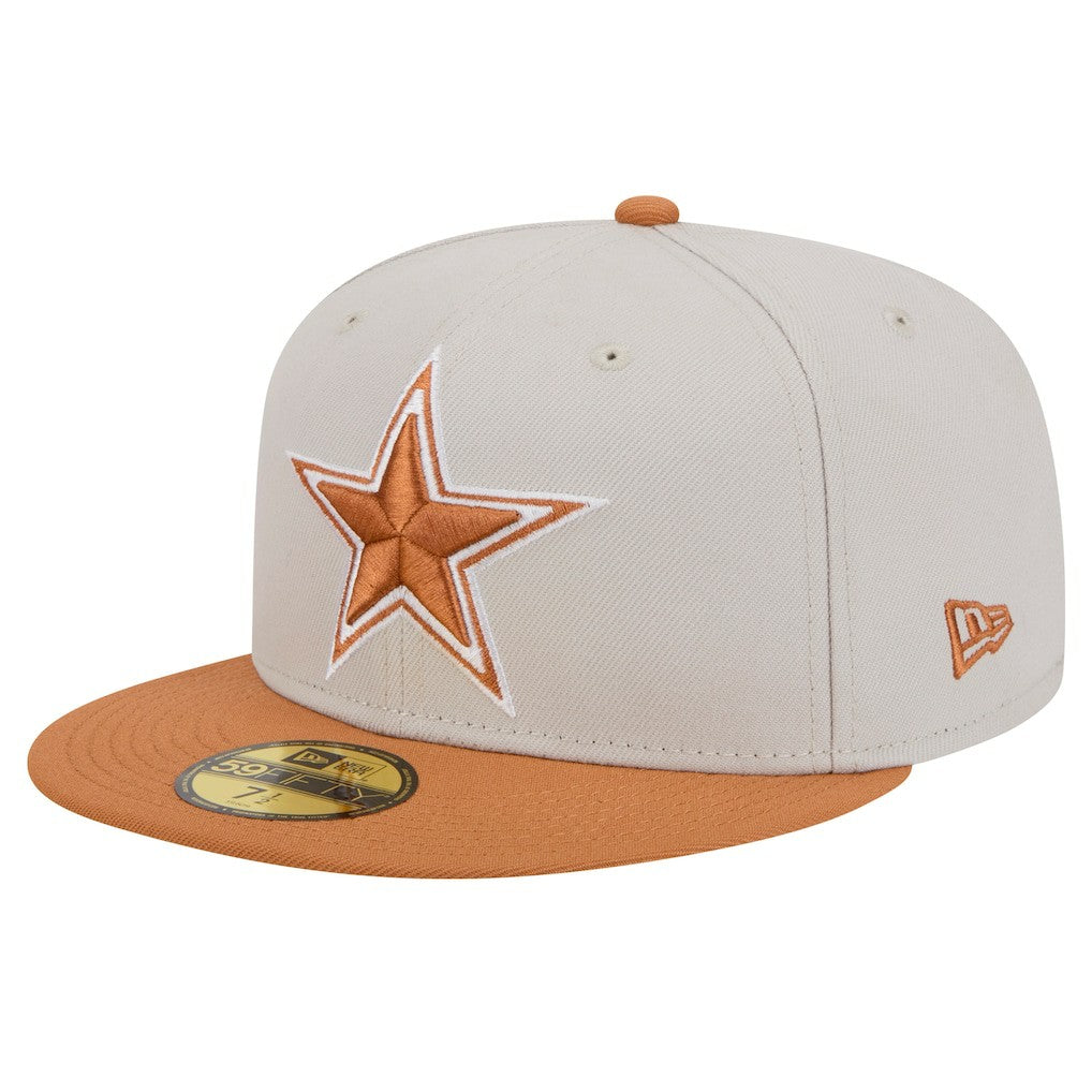 Dallas Cowboys New Era Two-Tone Color Pack 59FIFTY Fitted Hat Stone/Brown - NFL
