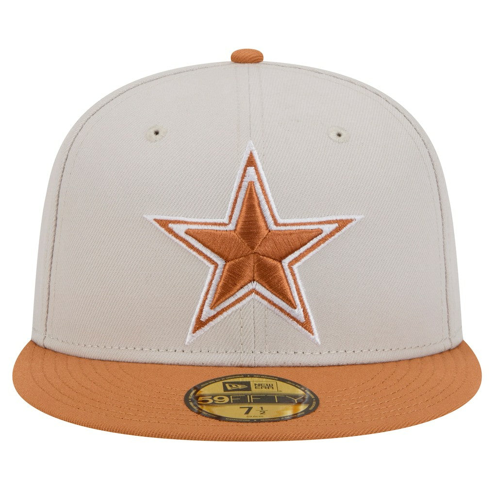 Dallas Cowboys New Era Two-Tone Color Pack 59FIFTY Fitted Hat Stone/Brown - NFL