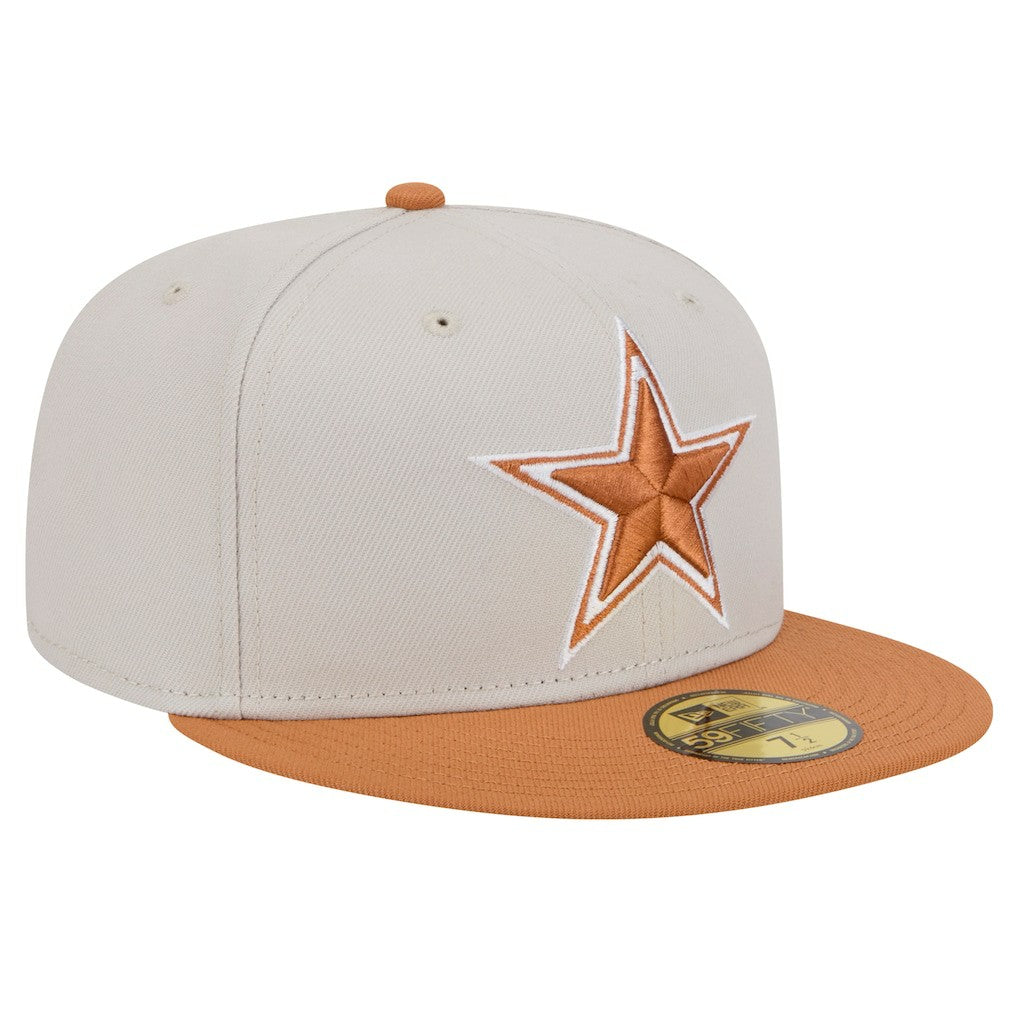 Dallas Cowboys New Era Two-Tone Color Pack 59FIFTY Fitted Hat Stone/Brown - NFL