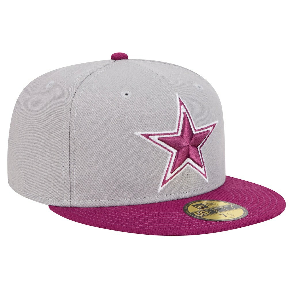 Dallas Cowboys New Era Two-Tone Color Pack 59FIFTY Fitted Hat Gray/Purple - NFL