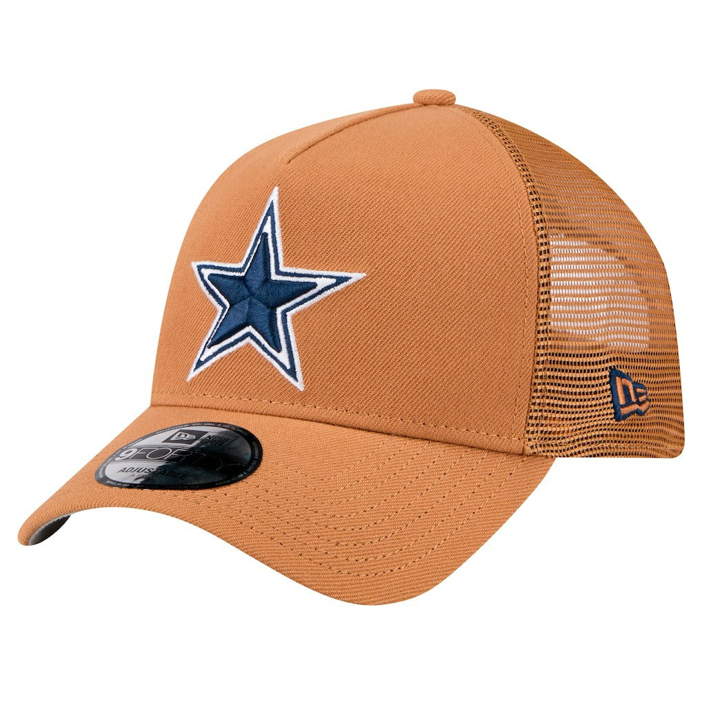 Dallas Cowboys New Era Color Pack Side Patch A-Frame 9FORTY Adjustable Hat Brown - NFL