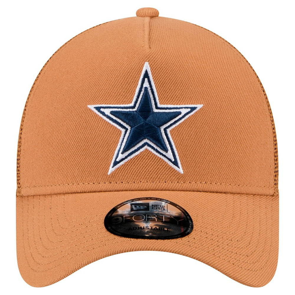 Dallas Cowboys New Era Color Pack Side Patch A-Frame 9FORTY Adjustable Hat Brown - NFL