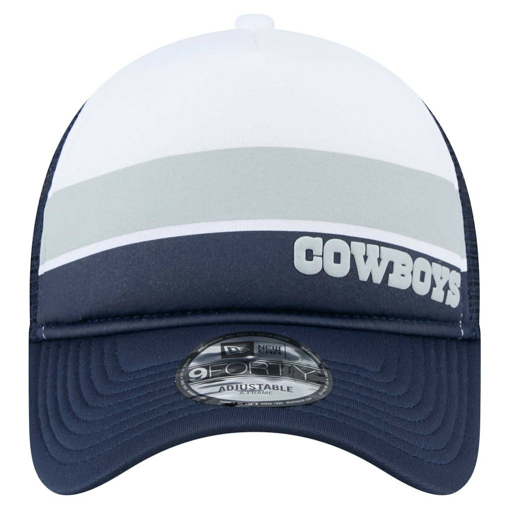 Dallas Cowboys New Era Preschool Sport Night Color Block 9FORTY A-Frame Trucker Adjustable Hat White/Navy - NFL