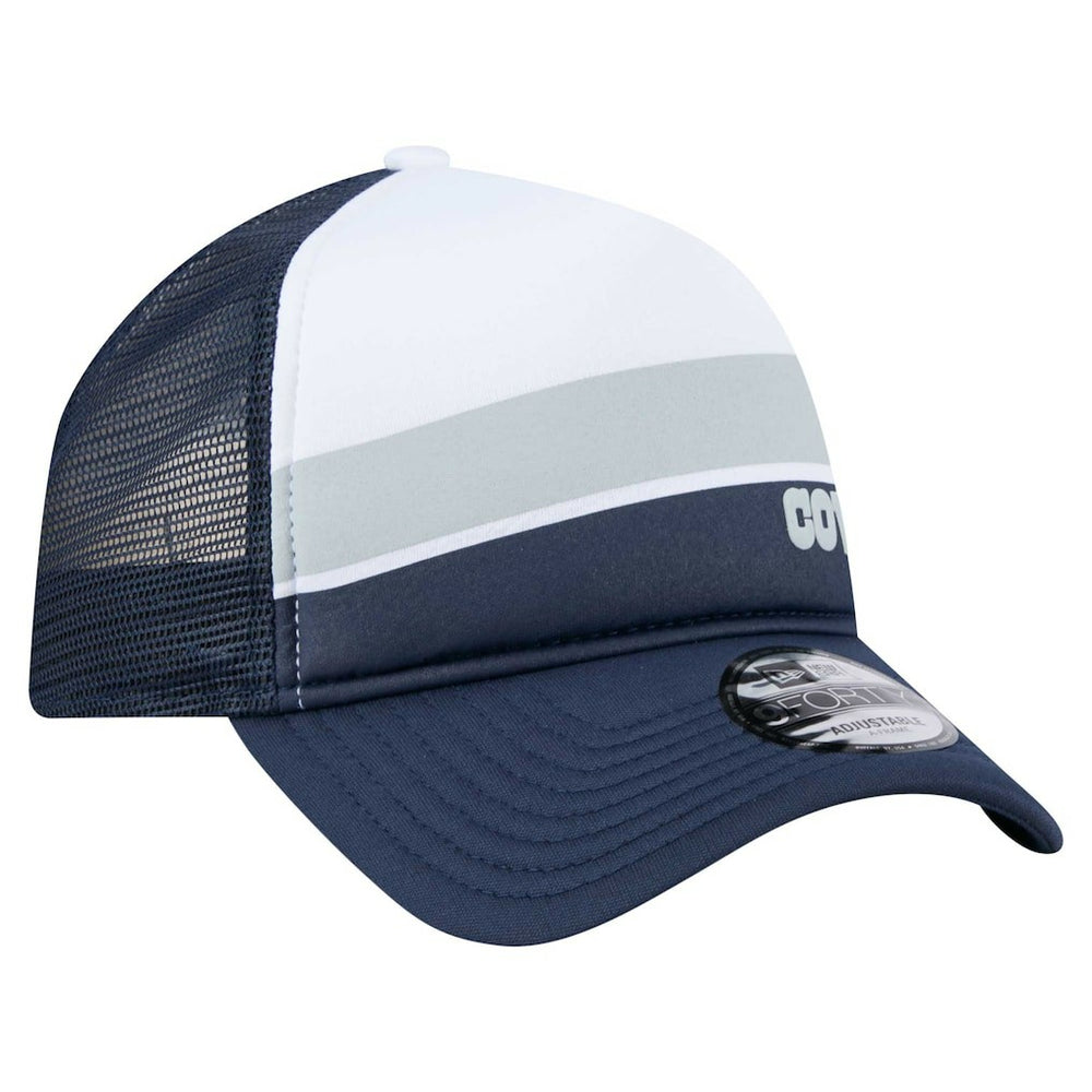 Dallas Cowboys New Era Preschool Sport Night Color Block 9FORTY A-Frame Trucker Adjustable Hat White/Navy - NFL