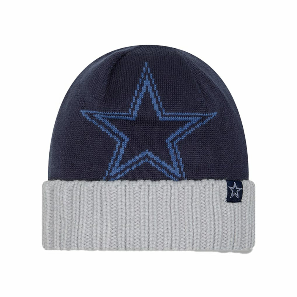Dallas Cowboys New Era Youth Oversize Cuffed Knit Hat Navy - NFL
