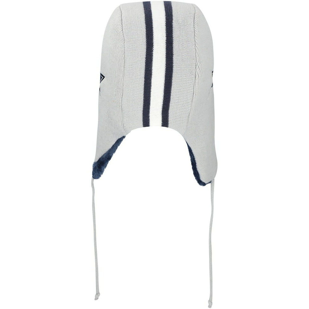 Dallas Cowboys New Era Helmet Head Trapper Knit Hat Gray - NFL