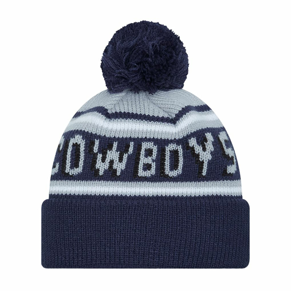 Dallas Cowboys New Era Preschool Main Wordmark Cuffed Knit Hat with Pom Navy - NFL