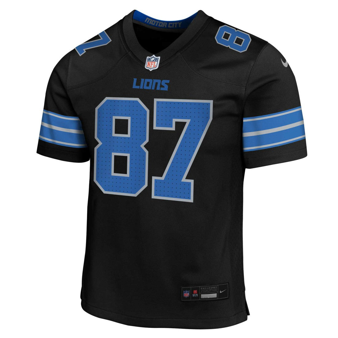 Sam LaPorta Detroit Lions Youth Game Jersey - Black | NFL Jerseys