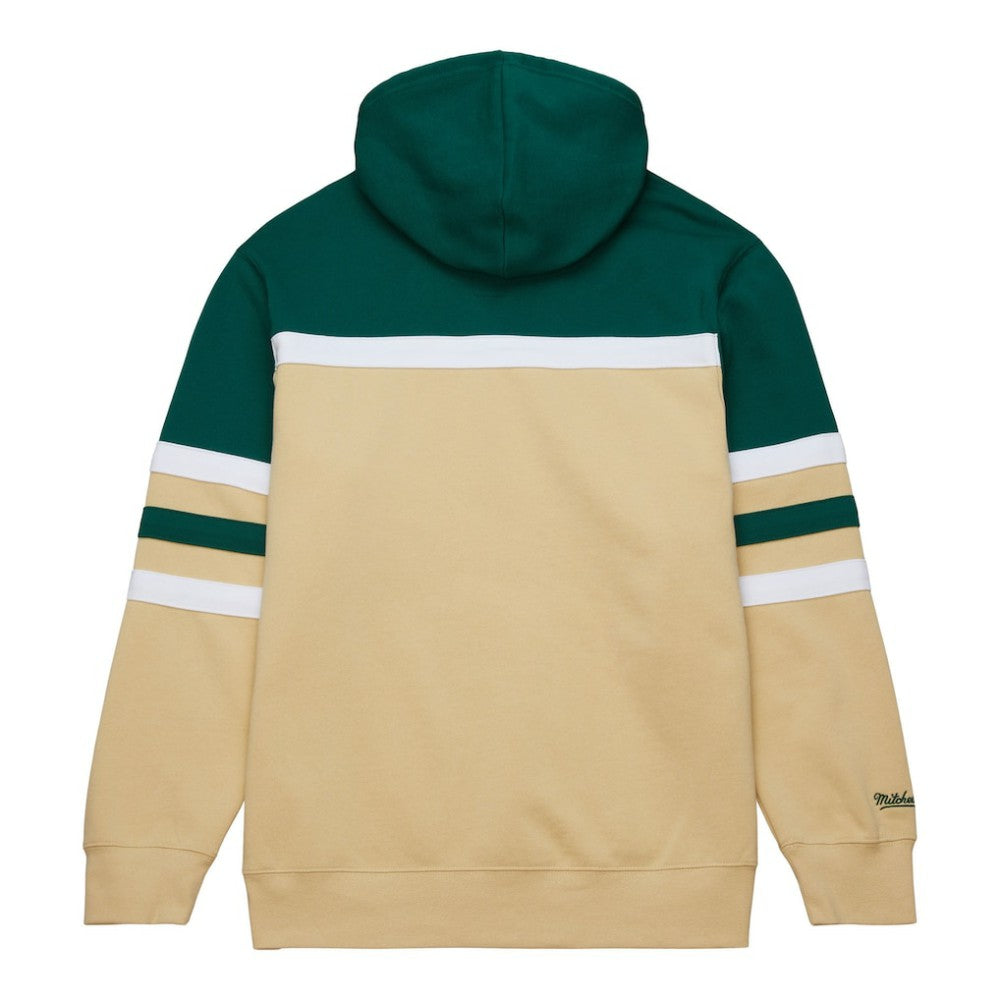 Minnesota Wild - Mitchell & Ness Head Coach Pullover Hoodie Cream/Green