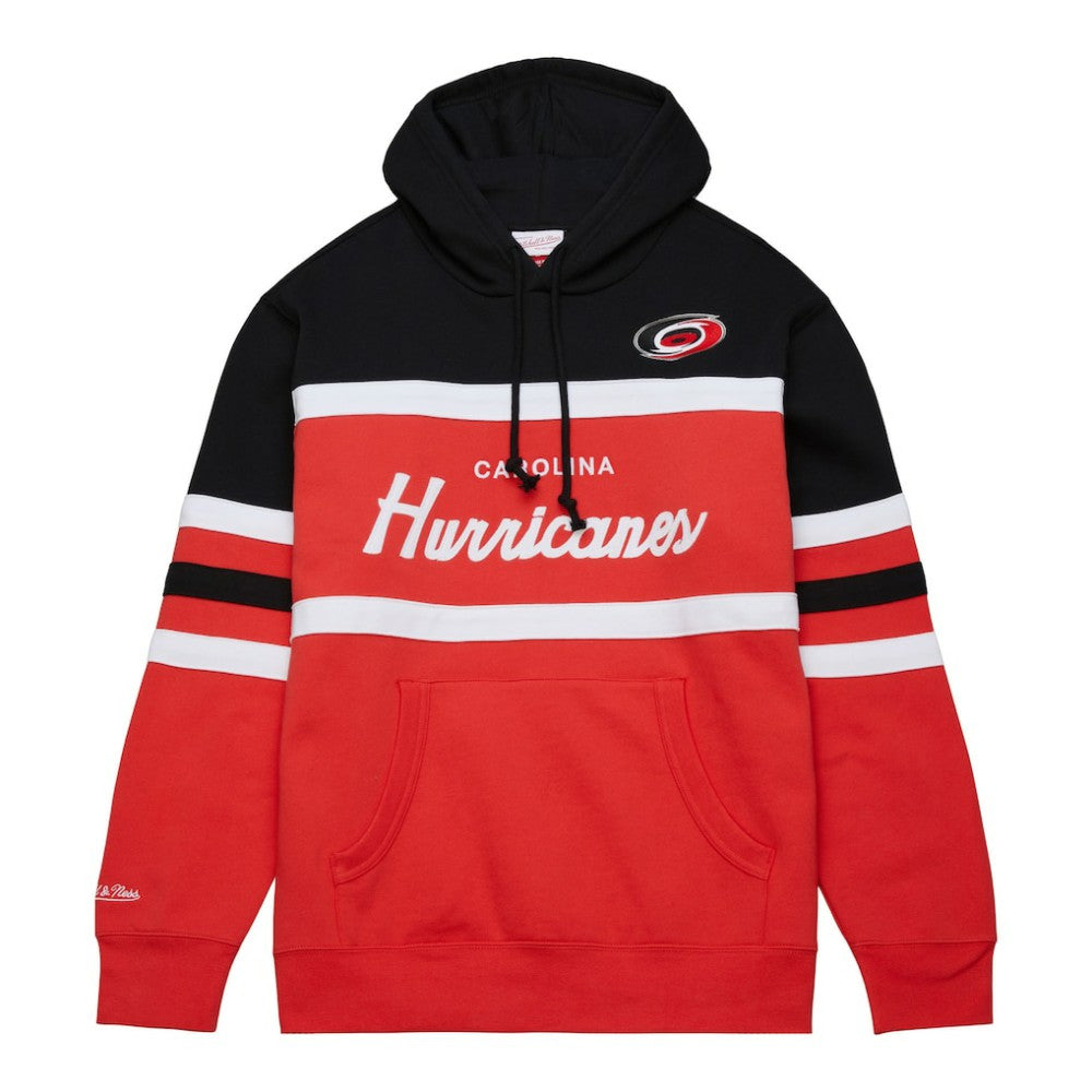 Carolina Hurricanes - Mitchell & Ness Head Coach Pullover Hoodie Red/Black