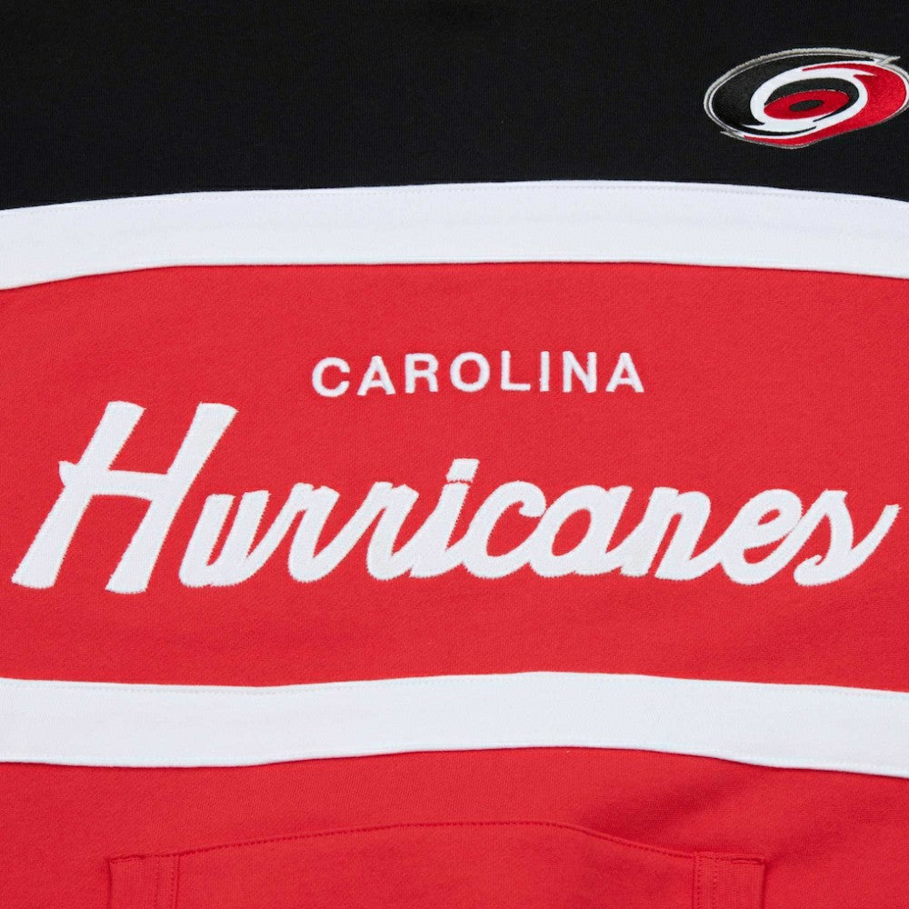 Carolina Hurricanes - Mitchell & Ness Head Coach Pullover Hoodie Red/Black