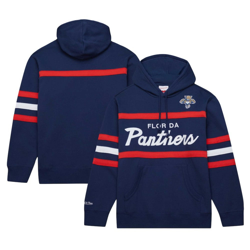 Florida Panthers - Mitchell & Ness Head Coach Pullover Hoodie Navy